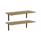 Módulo de Quarto Casal Kit 2 Prateleiras Industrial LI009 21x72x29 Freijo/Preto - Kappesberg