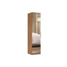 Módulo de Quarto Solteiro Guarda Roupa 71230K Irlanda c/ 1 Porta c/ Espelho Amêndola Touch - Demóbile