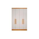 Módulo de Quarto Solteiro Guarda Roupa c/ 4 Portas e 3 Gavetas Rizon/Linea Cumaru/Fendi - Novo Horizonte Módulo de Quarto Solteiro Guarda Roupa c/ 4 Portas e 3 Gavetas Rizon/Linea Cumaru/Fendi - Novo Horizonte