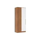 Módulo de Quarto Solteiro Guarda Roupa Canto Reto 71150K Irlanda c/ 1 Porta Amendola/Branco - Demóbile