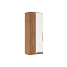 Módulo de Quarto Solteiro Guarda Roupa Canto Reto 71150K Irlanda c/ 1 Porta Amendola/Branco - Demóbile Módulo de Quarto Solteiro Guarda Roupa Canto Reto 71150K Irlanda c/ 1 Porta Amendola/Branco - Demóbile