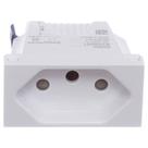 Módulo de Tomada 2P+T 10A 250V Borne Automático Branco Steck