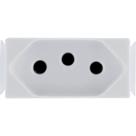 Módulo de Tomada 2P+T de 10 Ampères e 250 Volts Aria Branco - 57217030 - TRAMONTINA Módulo de Tomada 2P+T de 10 Ampères e 250 Volts Aria Branco - 57217030 - TRAMONTINA