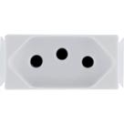 Módulo De Tomada 2p+t De 10 Ampères E 250 Volts Aria Branco - 57217030 - Tramontina