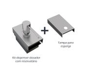 Módulo Dispenser Dosador Inox e Tampa Para Porta Esponja Gourmet Acessório Calhas Kitchen