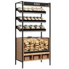 Módulo Expositor Premium para Pães MPPA-100 PR Preto Gelopar - Iluminação LED + Caixa para Pães