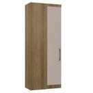 Modulo Guarda Roupa Eucamoveis Paris Canto Reto 1 Porta Avela/cinammon