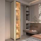Módulo Guarda-Roupa Innova Reflecta 1 Porta com LED 100% MDF Bege/Off White Módulo Guarda-Roupa Innova Reflecta 1 Porta com LED 100% MDF Bege/Off White