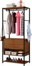 Módulo Guarda Roupa Solteiro S/ Porta Closet Aço Cabideiro 2 Gavetas Nichos E Prateleiras Lyon