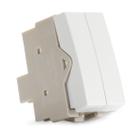 Módulo Interruptor Duplo 2 em 1 Simples Sleek Branco Margirius