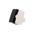 Módulo Interruptor Duplo Simples MarGirius Sleek 10A Preto Ebony