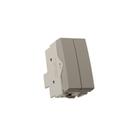 Módulo Interruptor Duplo Simples MarGirius Sleek Colors 10A Argila