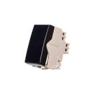 Módulo Interruptor Simples Margirius Sleek 10A Preto Ebony