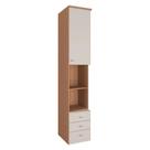 Modulo Lateral 1 Porta 3 Gavetas 44,3cm Setiba Plus Rimo Carvalho/Off White