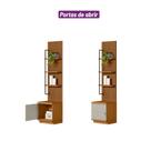 Módulo Lateral 1 Porta Ripado 44cm Betina Prateleiras Haste Metal Nature/Off L04 - D Rossi Módulo Lateral 1 Porta Ripado 44cm Betina Prateleiras Haste Metal Nature/Off L04 - D Rossi