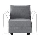 Módulo médio de sofá modular HONBAY Modern Fabric Grey