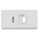Módulo para Tomada de Telefone Rj 11 Branco - Tramontina Módulo para Tomada de Telefone Rj 11 Branco - Tramontina