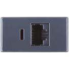 Módulo para Tomada para Transmissão de Dados Rj45 Cat. 6 Grafite - Tramontina