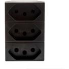Modulo Pial Plus+ Preto 3Tomada 10A 615043Pt Modulo Pial Plus+ Preto 3Tomada 10A 615043Pt