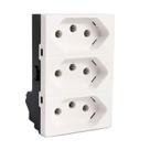 Modulo Pial Plus Tomada Triplex 10A Branco Borne Automático