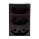 Modulo Pial Plus Tomada Triplex 10A Preto Borne Automático