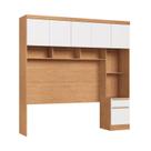 Módulo Ponte Casal Queen 6 Portas 1 Gaveta Infinity Marrom/Cedro/Branco Line