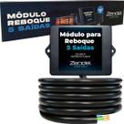 Módulo Reboque 12V 5 Vias ZD-RB-R Engate Carretinha Proteção Sistema LED Universal