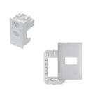 Módulo Rede RJ45 8 Vias CAT 5E Com Placa 4x2 Habitat - Fame Módulo Rede RJ45 8 Vias CAT 5E Com Placa 4x2 Habitat - Fame