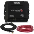 Módulo Stetsom IR400.1 400 Watts RMS 1 Canal 2 Ohms + 5 Metros Cabo Bateria 6mm + RCA 5 Metros
