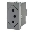 Modulo Tomada 10A Fundo Movel Pial Plus+ Legrand Cinza 615041CZ