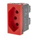 Modulo Tomada 10A Pial Plus+ Legrand Vermelho 615039VM
