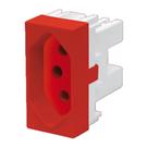 Módulo Tomada 2p+t 10a 250 Volts Elegance Vermelha - 2349 - Fame Tomada 2p+t 10a Vermelha Elegance Fame