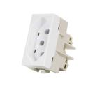 Módulo Tomada 2P + T 10A/250V Branco - MarGirius Sleek Módulo Tomada 2P + T 10A/250V Branco - MarGirius Sleek
