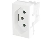 Módulo Tomada 2p+t 10a/250v~ Evidence / Modulare / Blanc Mais Fame