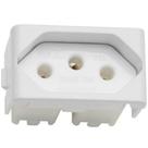 Módulo Tomada 2P+T 10A 250V Lunare PRM4721 Branco Termoplástico Steck