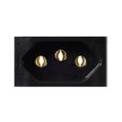 Modulo tomada 2p+t 10a 250v preto pezzi 50036-2 c/ 25 unid