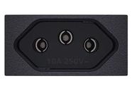 Módulo Tomada 2P+T 10A 250V Revitá Soprano Preto Carbono