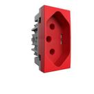 Módulo Tomada 2P+T 10A 250V Vermelho Alumbra Bliss