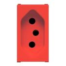 Modulo Tomada 2P+T 20 Amperes 250 Volts Vermelha Linha Ilus 5UB99008 - SOPRANO