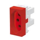 Módulo Tomada 2p+t 20a 250 Volts Habitat Vermelha - 2323 - Fame Tomada Padrao 2p+t 20a 250v Vermelha Fam