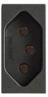 Módulo Tomada 2P+T 20A 250V Revitá Soprano Preto Carbono