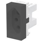 Módulo Tomada 2p+t Habitat Black 10 Amperes 250 Volts 4034 Fame Módulo Tomada 2 Pinos + Terra Ha