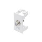 Módulo Tomada Antena de TV Fame Habitat para Cabo Coaxial Branco Módulo Tomada Antena de TV Fame Habitat para Cabo Coaxial Branco