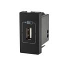 Módulo Tomada Carregador USB 1,5A Preto 615088PT Pial Plus+