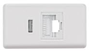 Módulo Tomada de Transmissão de Dados Tramontina RJ 45 Cat 6 Branco