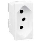 Módulo Tomada Legrand Pial Plus+ - 2P+T - 10A250V - Borne Automático - Branco - 615038BC Módulo Tomada Legrand Pial Plus+ - 2P+T - 10A250V - Borne Automático - Branco - 615038BC