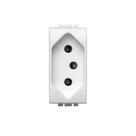 Módulo Tomada Living Light 10 Amperes 2 Polos+Terra Branco - Bticino