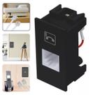 Módulo Tomada P/ Telefone Conector Entrada Rj11 4 Vias Habitat Black Preto Módulo Tomada P/ Telefone Conector Entrada Rj11 4 Vias Habitat Black Preto