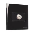 Módulo Tomada Para TV Coaxial Preta 70x70 Dri=ywall para Moveis Sleek Margirius