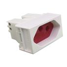 Módulo Tomada tampa vermelha 20A 250V - Linha Slim Ilumi 81142